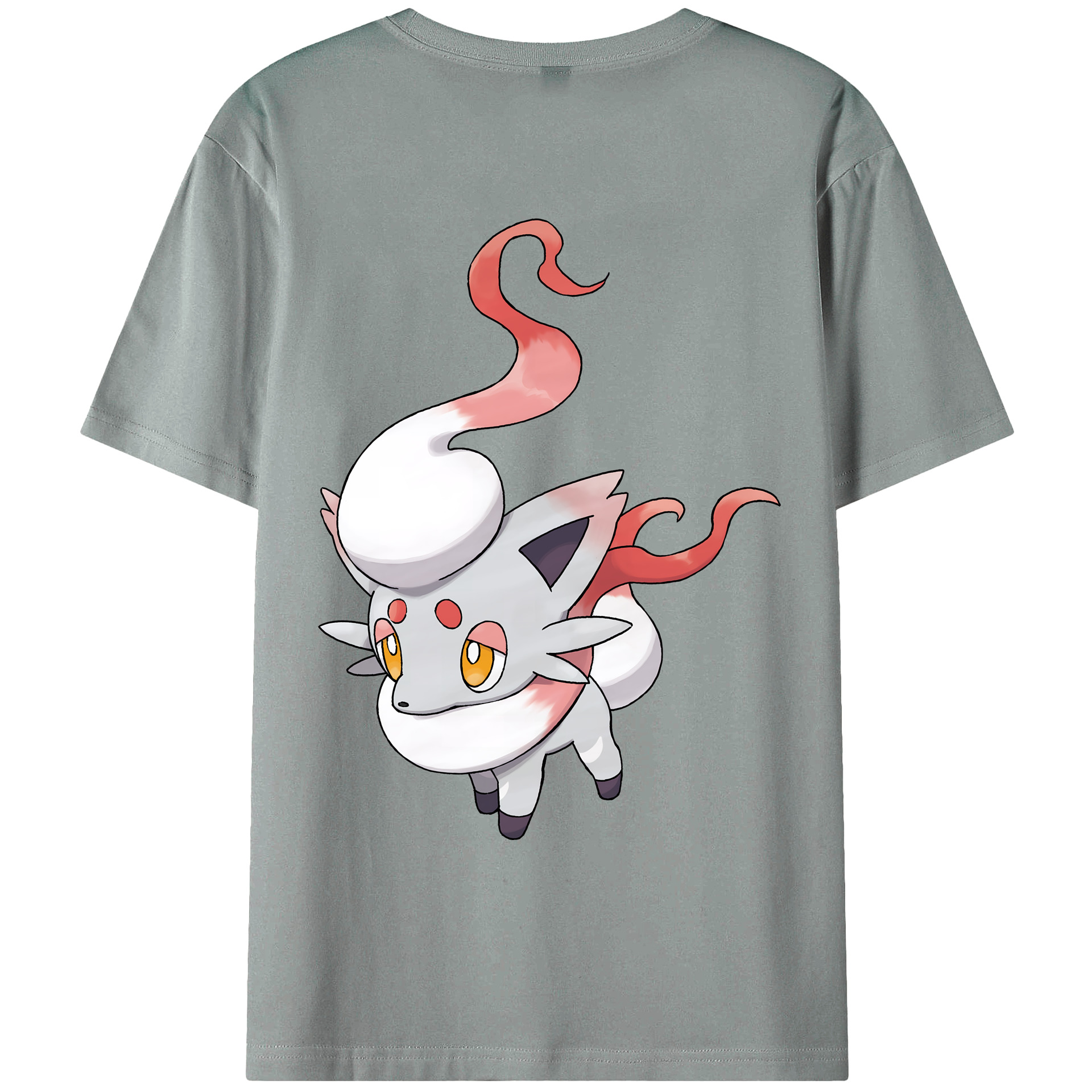 （画像用） ポケットモンスター Pokémon 綿100％ メンズ半袖Tシャツ（バックプリント） 通気性